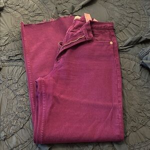 Zara Women's Rich Purple Straight Leg Jeans